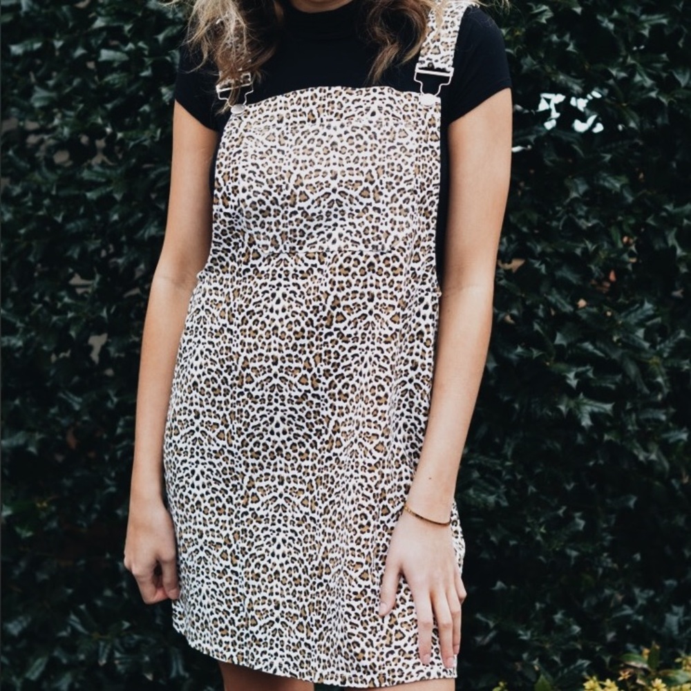 Showpo Leopard Print Jean Jumper dress